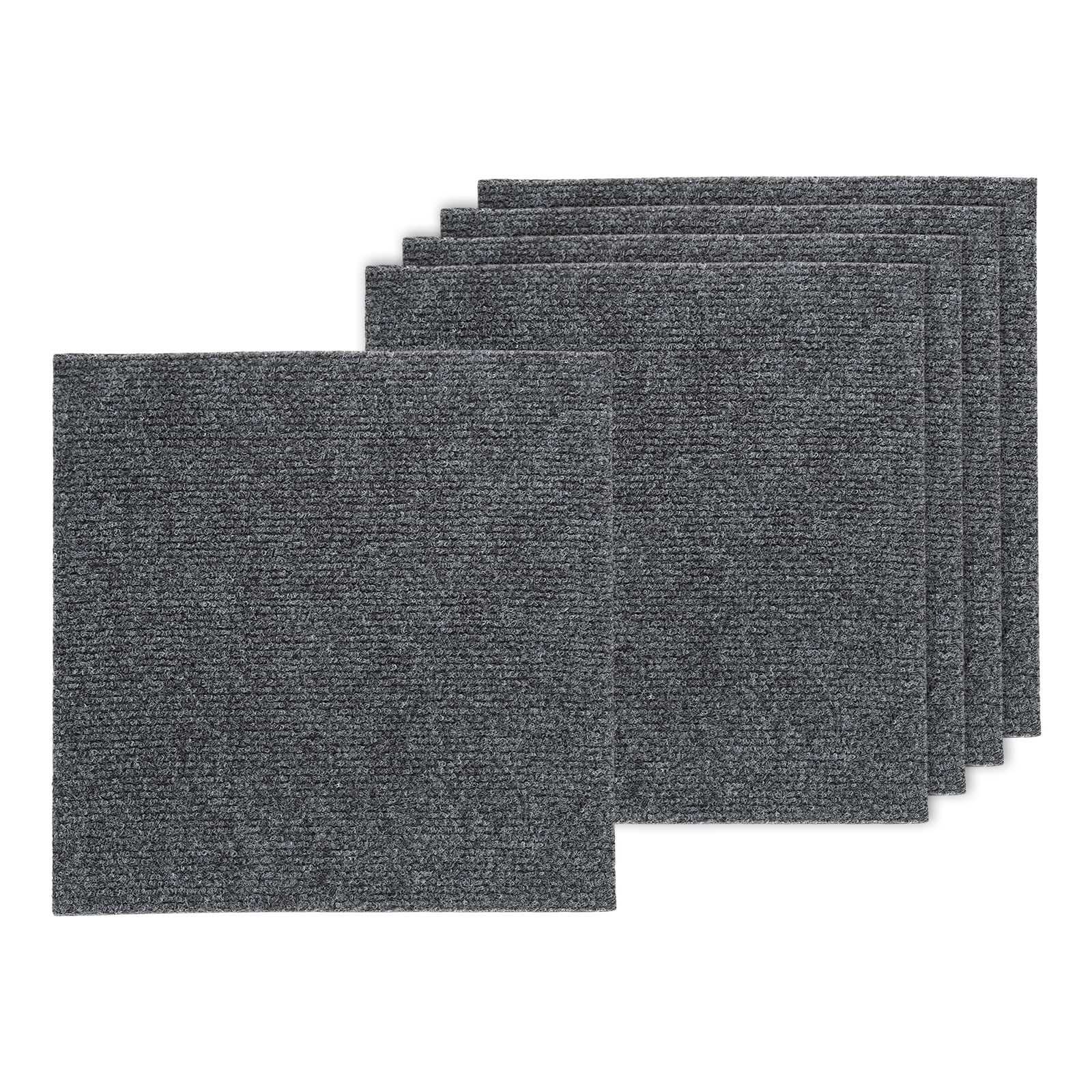 Carreaux de moquette autocollants pour chambre et salon chaleureux en gris foncé
