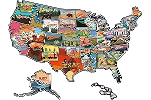 RV State Travel USA Map Sticker