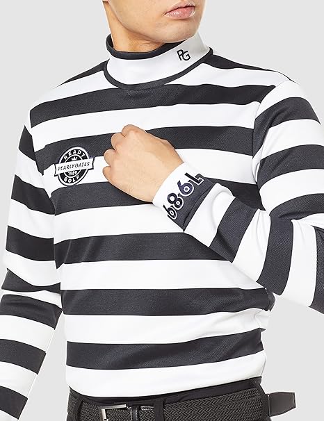 Amazon | [パーリーゲイツ] メンズ 長袖 ハイネックシャツ (柄プリント