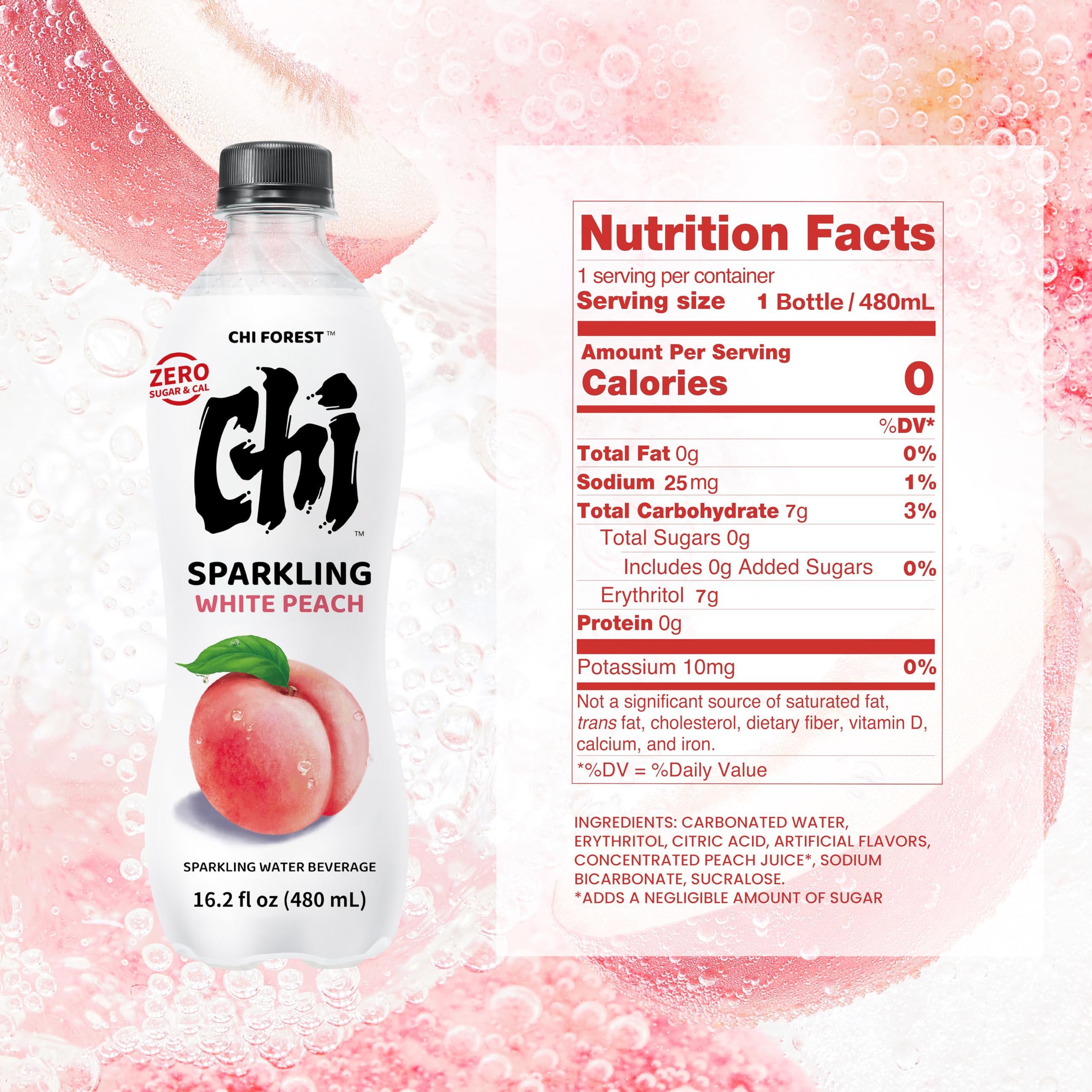 Amazon.com: CHI FOREST Flavored Sparkling Water Beverage, White