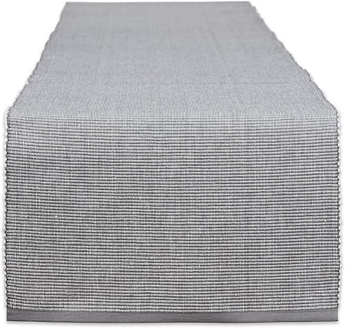 DII Colección de dos tonos, camino de mesa, 13x72, gris