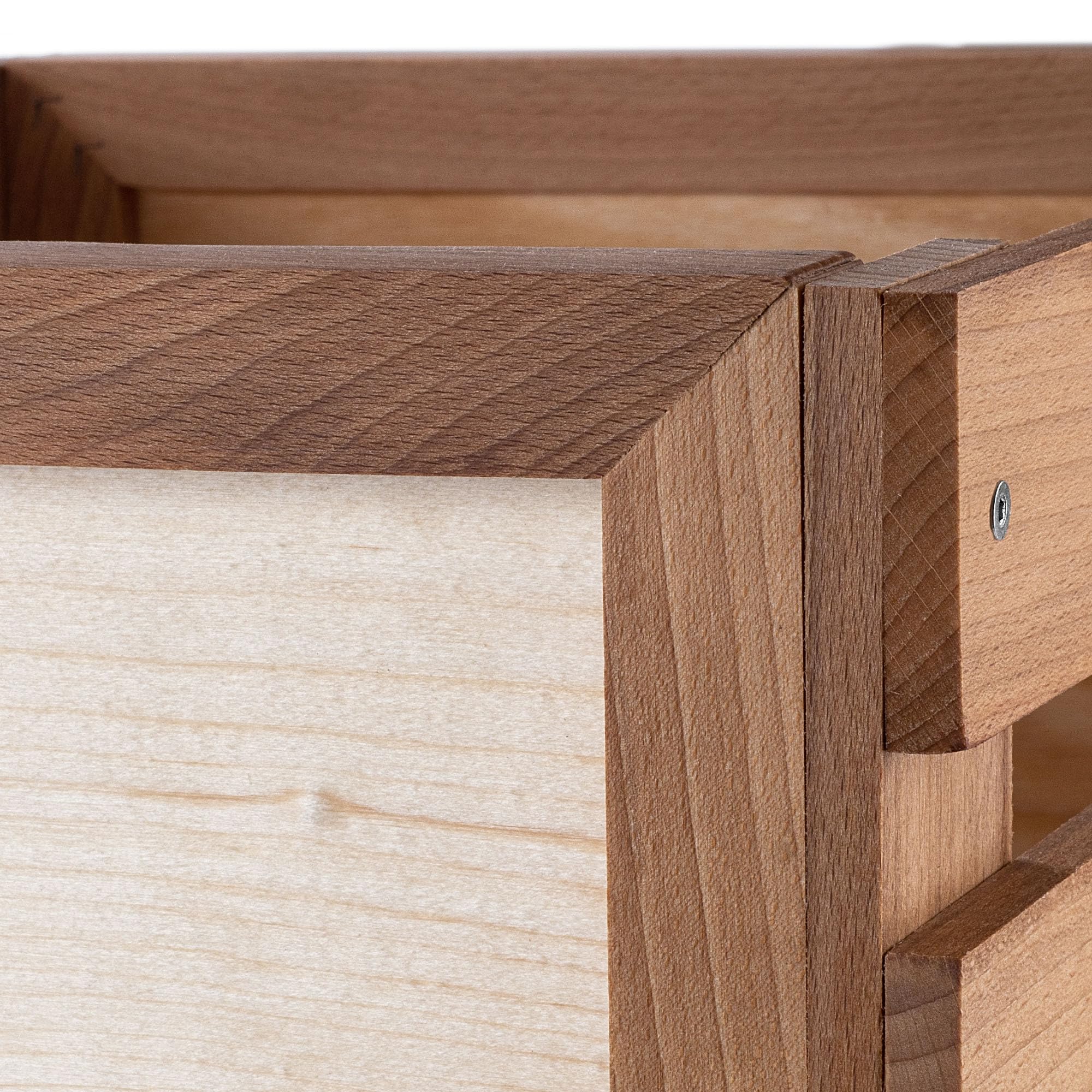 KADAX Contenitore per dischi in vinile in legno, scatola per la raccolta di dischi in vinile con ruote, robusto supporto per dischi, marrone, 36,5 x 45,5 x 28,5 cm, Scatola per dischi in vinile