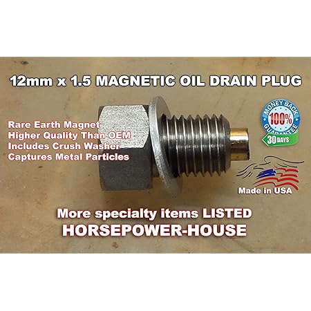 Amazon Com 12mm 1 5 Us Made Stainless Steel Magnetic Oil Drain Plug For Many Polaris Victory Indian Motorcycles Equivalent To Part Number 7052306 Automotive