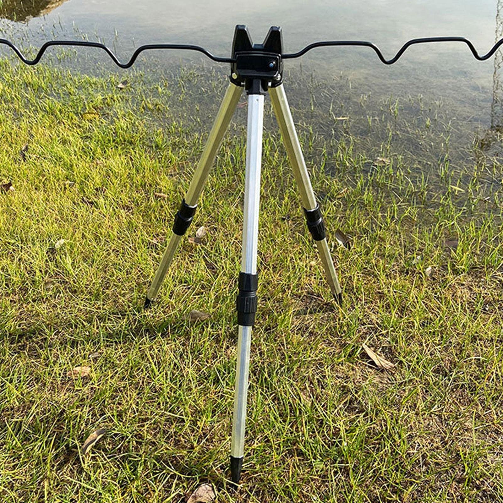 Canne Da Pesca Treppiede Basamento In Lega di Alluminio Regolabile Telescopico Staffa Pieghevole Treppiede Supporto Per Sea Beach Shore Pier Tackle Telescopico