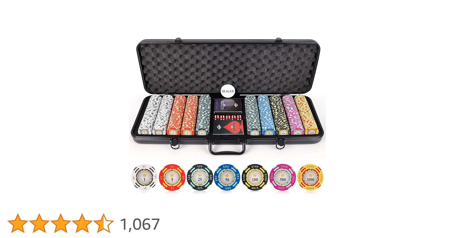 Amazon | 500ピースCrown Casino 13.5 GクレイPoker Chips | カジノ
