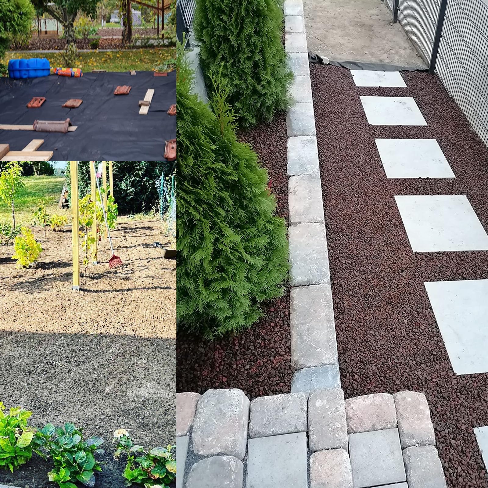 Odporna na promieniowanie UV tkanina ogrodowa 90 g/m², wytrzymała mata do zwalczania chwastów, 55 m x 0,7 m, trwała, przepuszczająca wodę tkanina krajobrazowa dla skutecznego zapobiegania chwastom