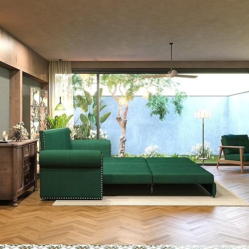 Miniatura 10 de FANYE Sofá de 2 plazas con respaldo ajustable y almohadas para el hogar, apartamento, oficina, sala de estar, juegos de muebles de sofá cama,