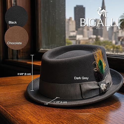 Miniatura 6 de Bigalli Sombrero de cerdo 100 lana fina de fieltro triturable para invierno  Hecho en Ecuador  Hombres y mujeres