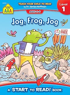 School Zone Jog Frog Jog Start to Read Book Level 1: Rhyming Early Reader for Ages 4-6 with Sight Words & Picture Clues