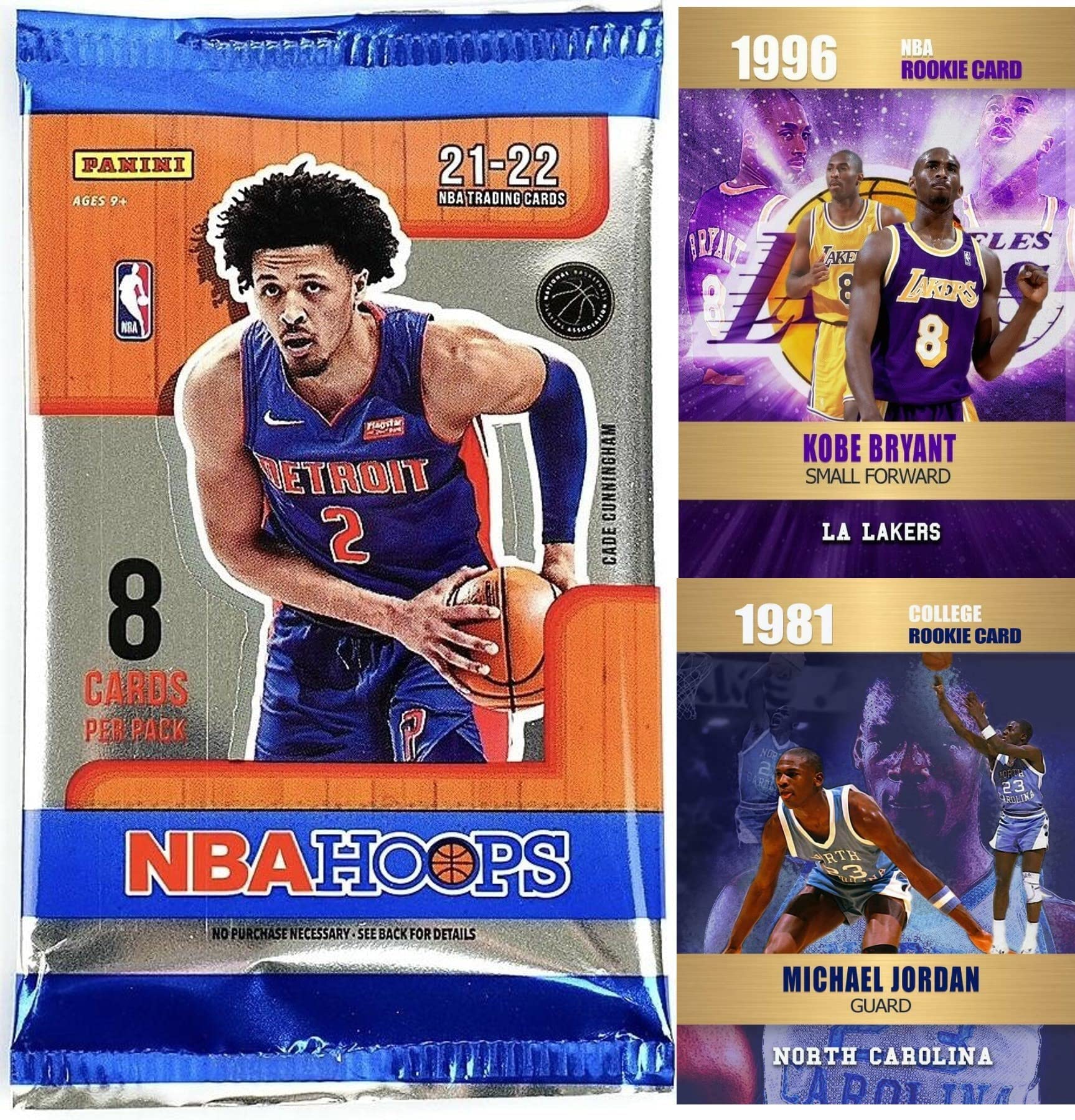 Amazon.com: NEW 2021-22 Panini NBA HOOPS Authentic Factory SEALED  Basketball HOBBY PACK - Plus Novelty Kobe and Jordan Cards Shown! :  Collectibles & Fine Art