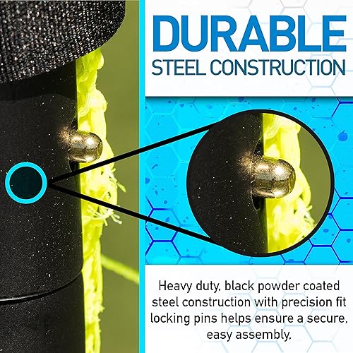 Miniatura 34 de Franklin Sports Porterías de fútbol de competición – Porterías de fútbol de acero portátiles para patio trasero – Portería de fútbol para adultos +