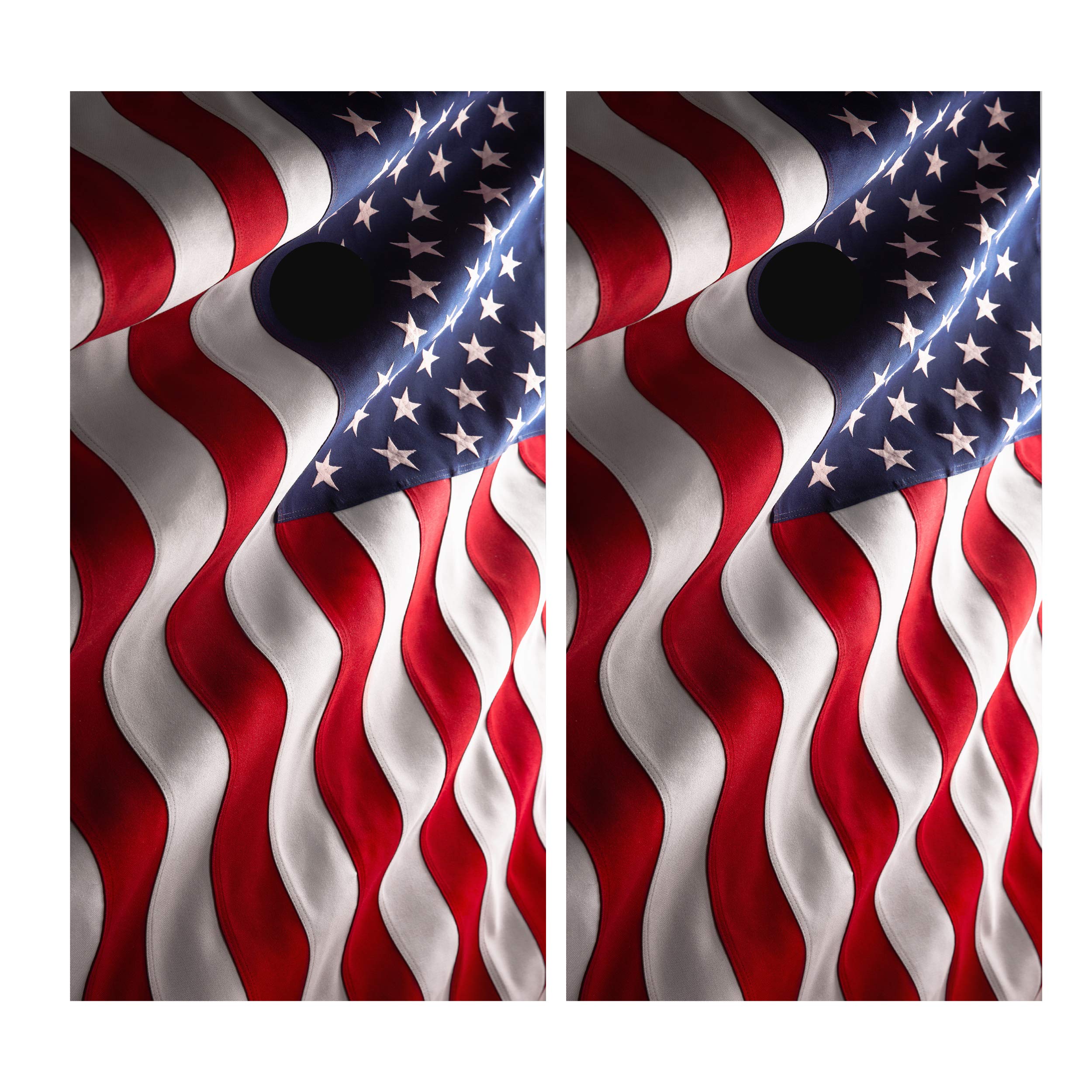 Tower Decals Wavy American Flag Cornhole Board Wrap Vinyl