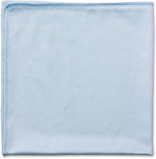 Rubbermaid Commercial (FGQ63006BL00) Hygen Microfiber Glass/Mirror Cloth, 16-Inch Length x 16-Inch Width, Blue (12 Count)