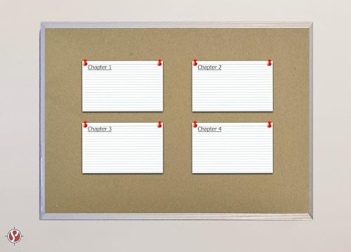 Miniatura 4 de Fichas de índice con rayas, en 100 libras de peso pesado con cubierta blanca gruesa. "100 por paquete" (4 x 6)