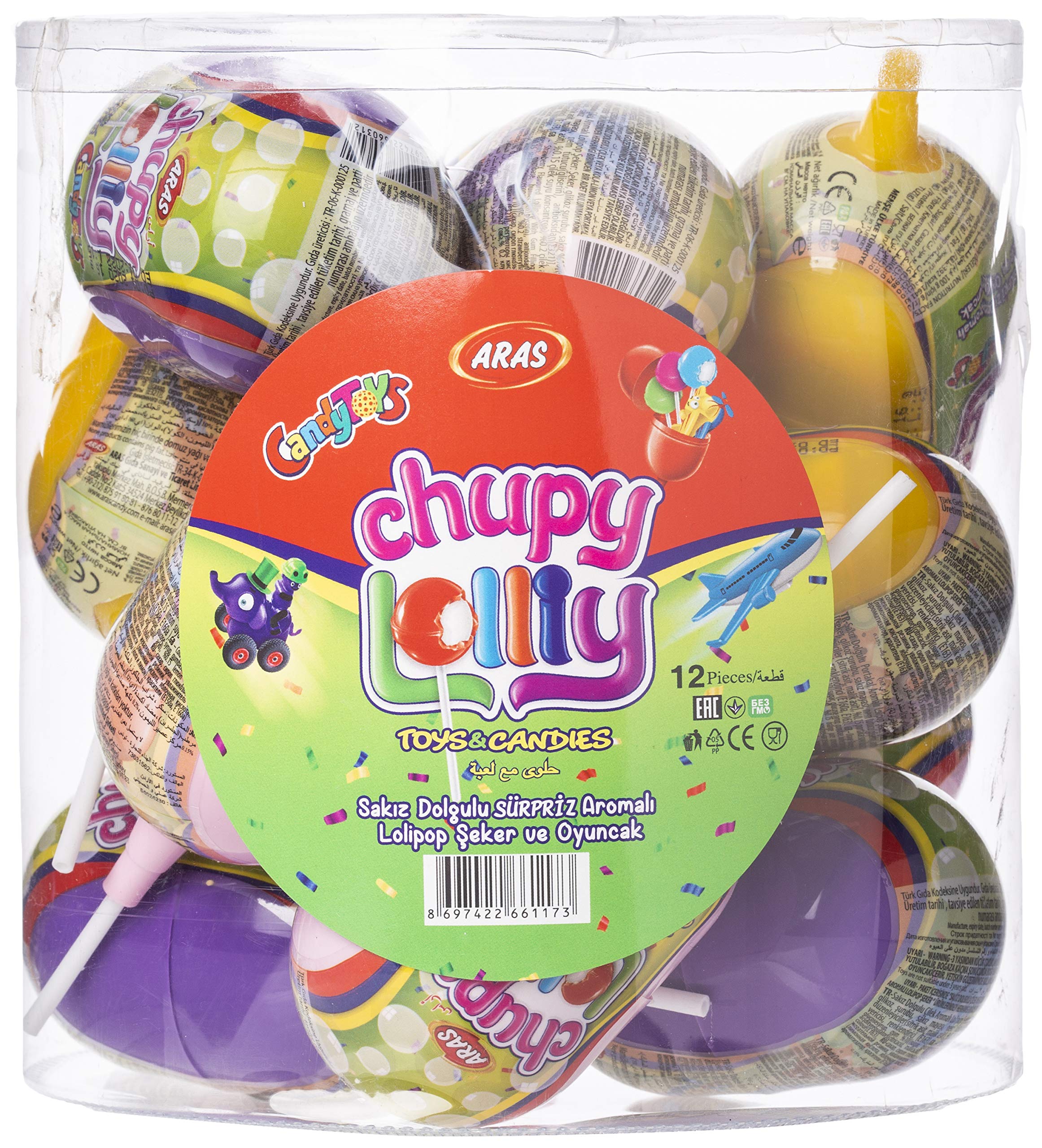 Aras Chupy Lolliy, 16 gm (Pack of 12)