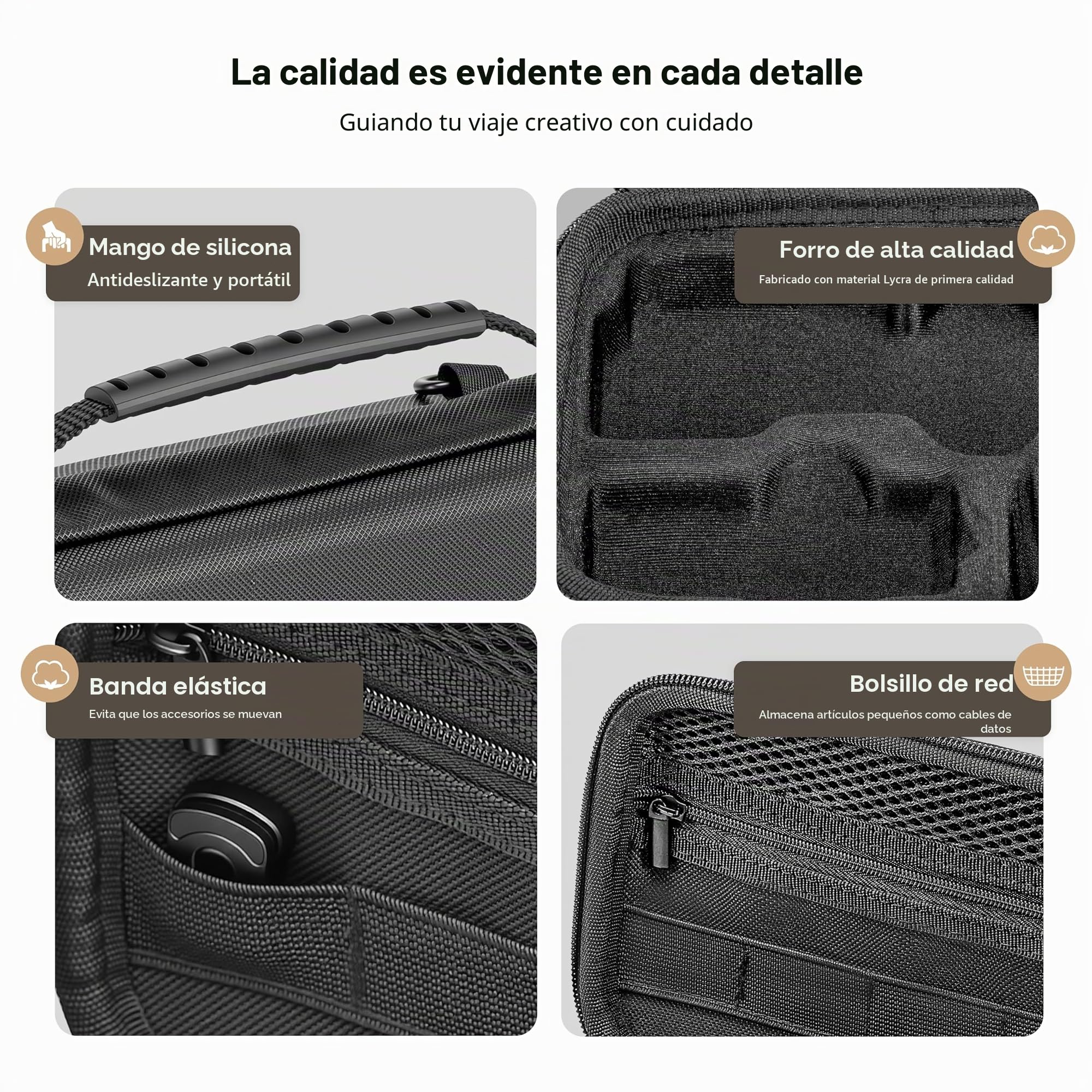 STARTRC PHOTO Bolsa para dji Osmo Pocket 4, Estuche Protector PU Portátil para dji Pocket 4 Creator Combo Accesorio, Ideal para Vlogging, Viajes y Filmación Outdoor