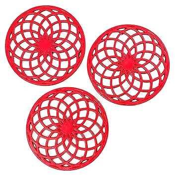 Cast Iron Decorative Metal Trivet Set by Trademark Innovations (Set of 3 Red)