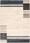 ECARPETGALLERY Indoor Area Rug, Modern Geometric Carpet, 3'11" x 5'7" Ivory-Brown