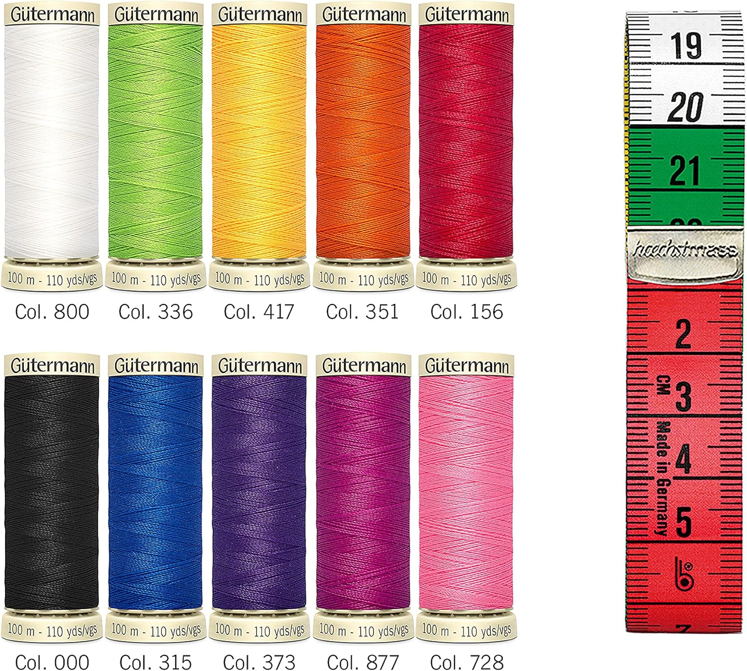 Gutermann Thread set, 100m, Multi-colour