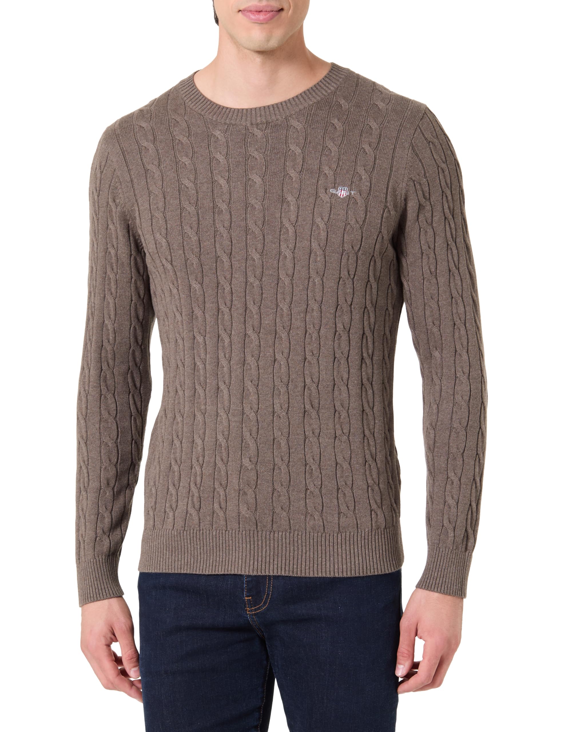 GANT Herren Cotton Cable C-Neck Pullover