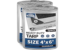 Premium 4x6 Tarps Silver 10.5Mil(2-Pack): Your Ultimate Multipurpose Protection