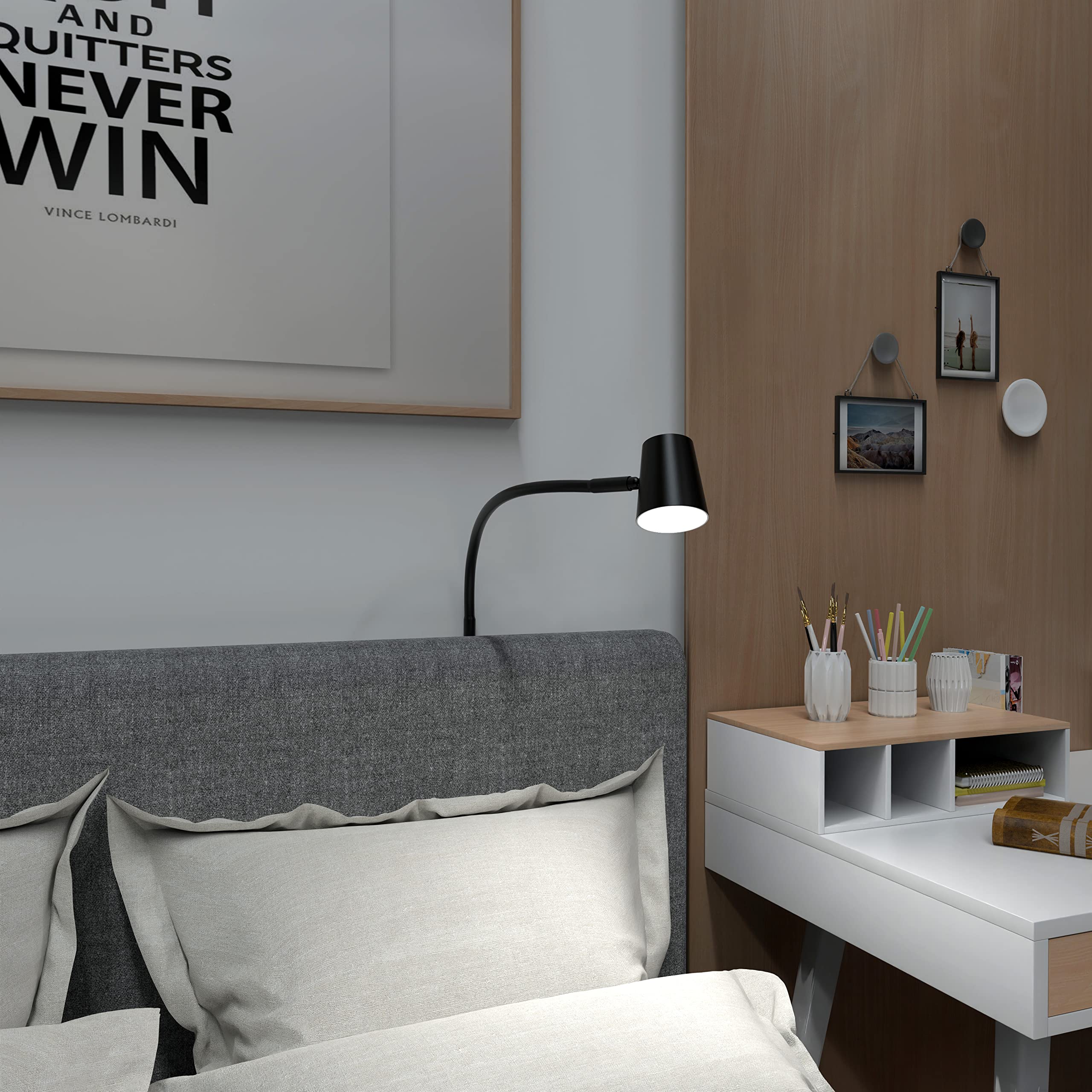 kalb | LED Bettleuchte, schwarz, warmweiss, Auswahl:2er SET