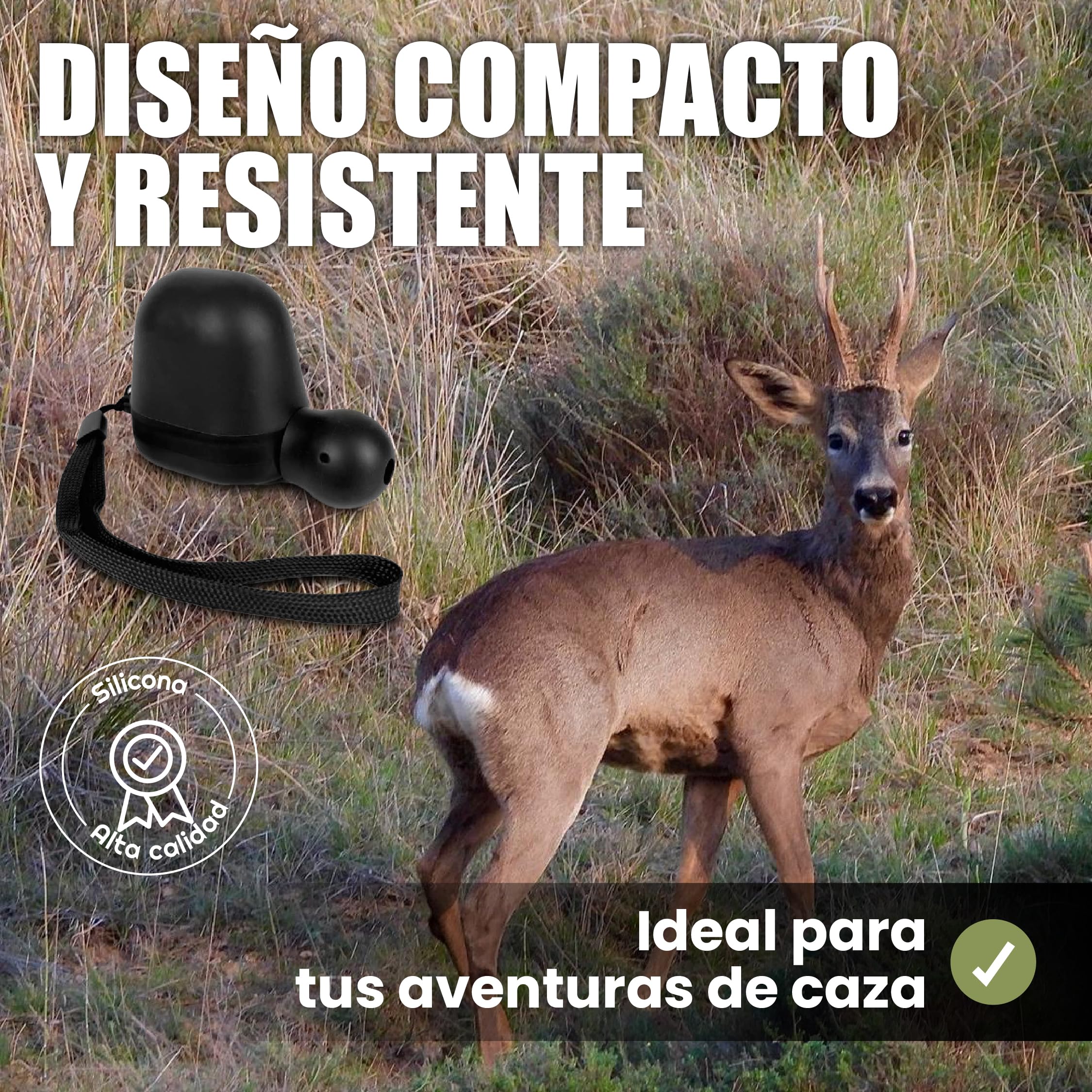 BUTTOLO PARA CORZO Y RECLAMO CORZO. Original Buttolo para corzo en celo, reclamo ideal para atraer y aumentar el éxito del corzo I El Buttolo incluye cuerda y manual instrucciones en varios idiomas. — view 3