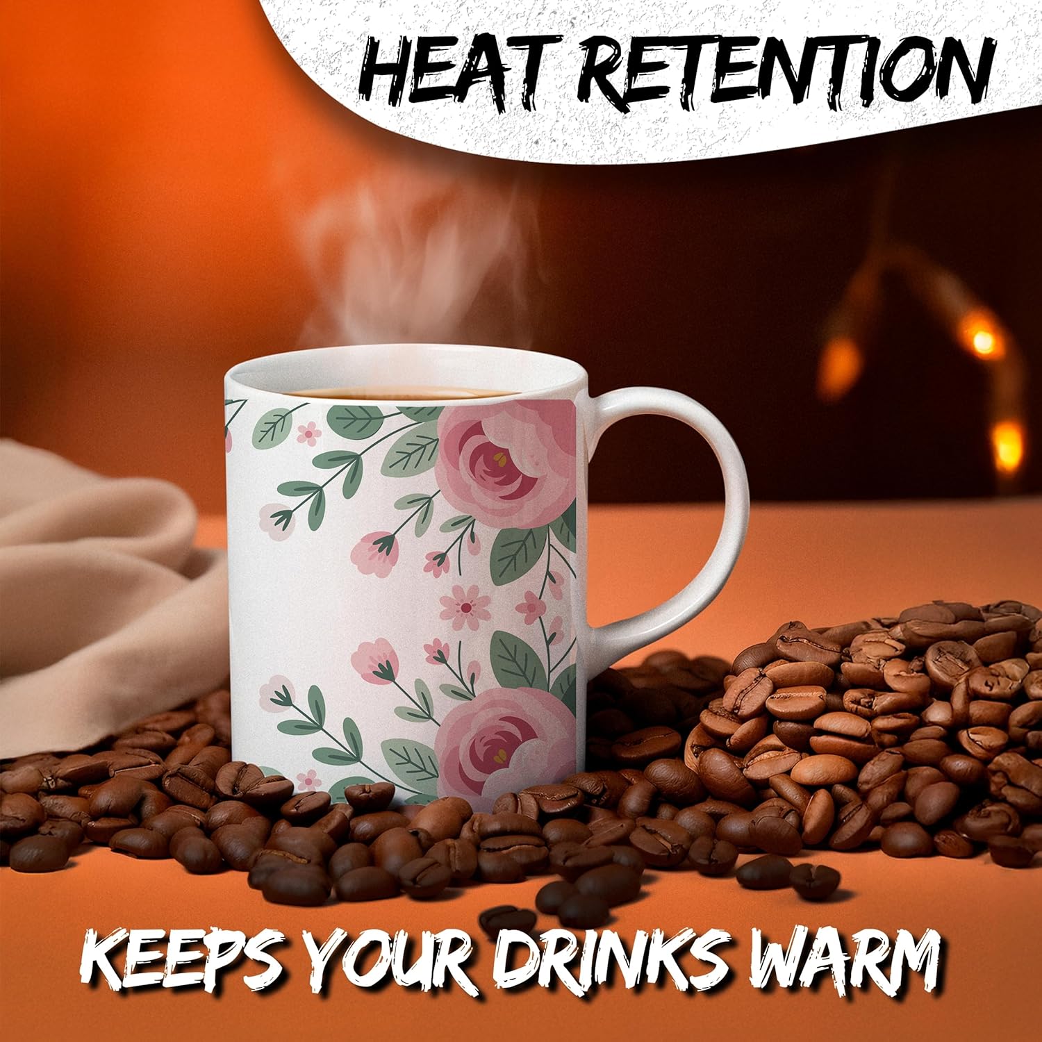 Choose Joy Ceramic Coffee Mug 11oz Positive Inspirational Quote - Tea Coffee Mug with Comfortable Grip - Unique Fun Gift White Cup for Office or Home - Vibrant Long-Lasting Print ID44991 - Image 3