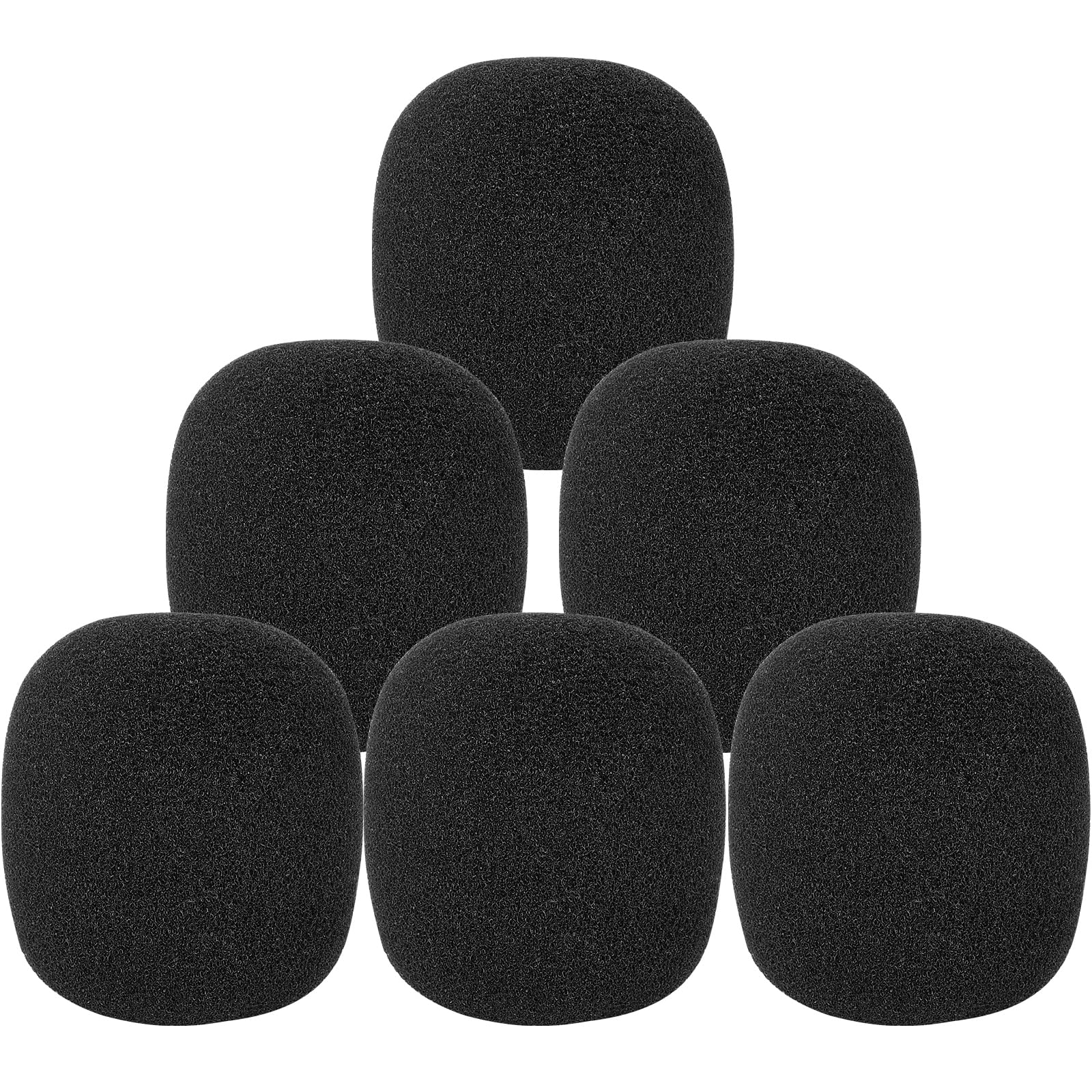 ChromLivesWindscreen for SM57, 6Pack Microphone Pop Filter Compatible with Shure SM57, Mic Foam Replacement Cover for Shure SM57, for Noise Reduction , Black