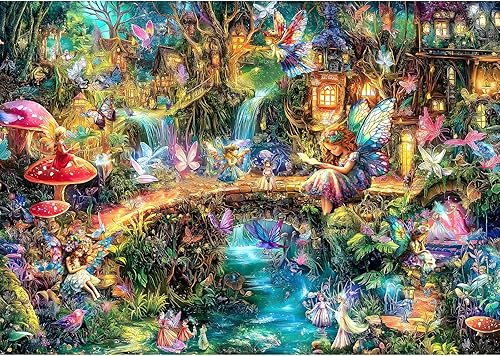 Miniatura 20 de Blueforest Rompecabezas para adultos de 1000 piezas, rompecabezas de otoño del mercado de la granja, rompecabezas familiar imposible, difícil,