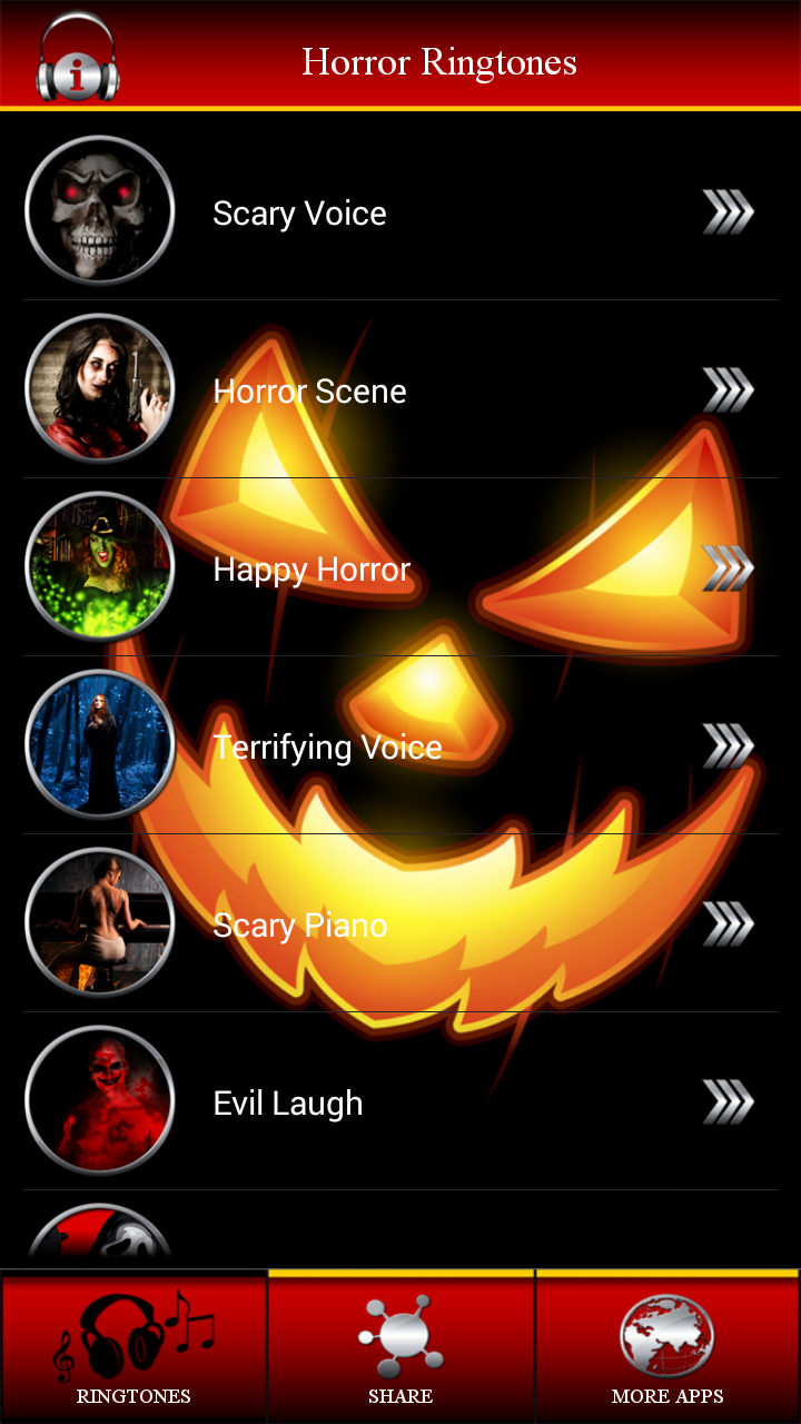 Horror Ringtones App on Amazon Appstore