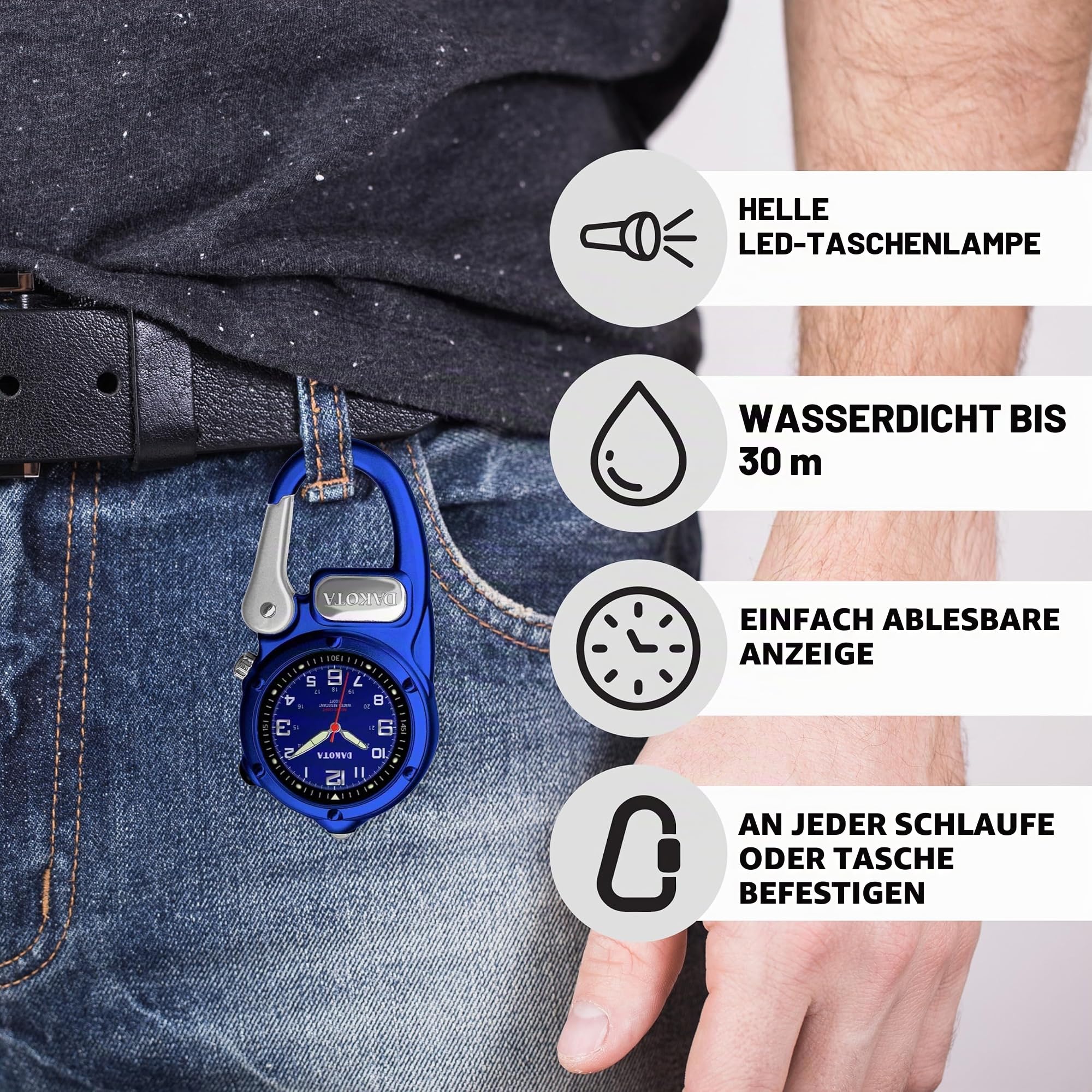 Company Watch Mini Clip with Microlight
