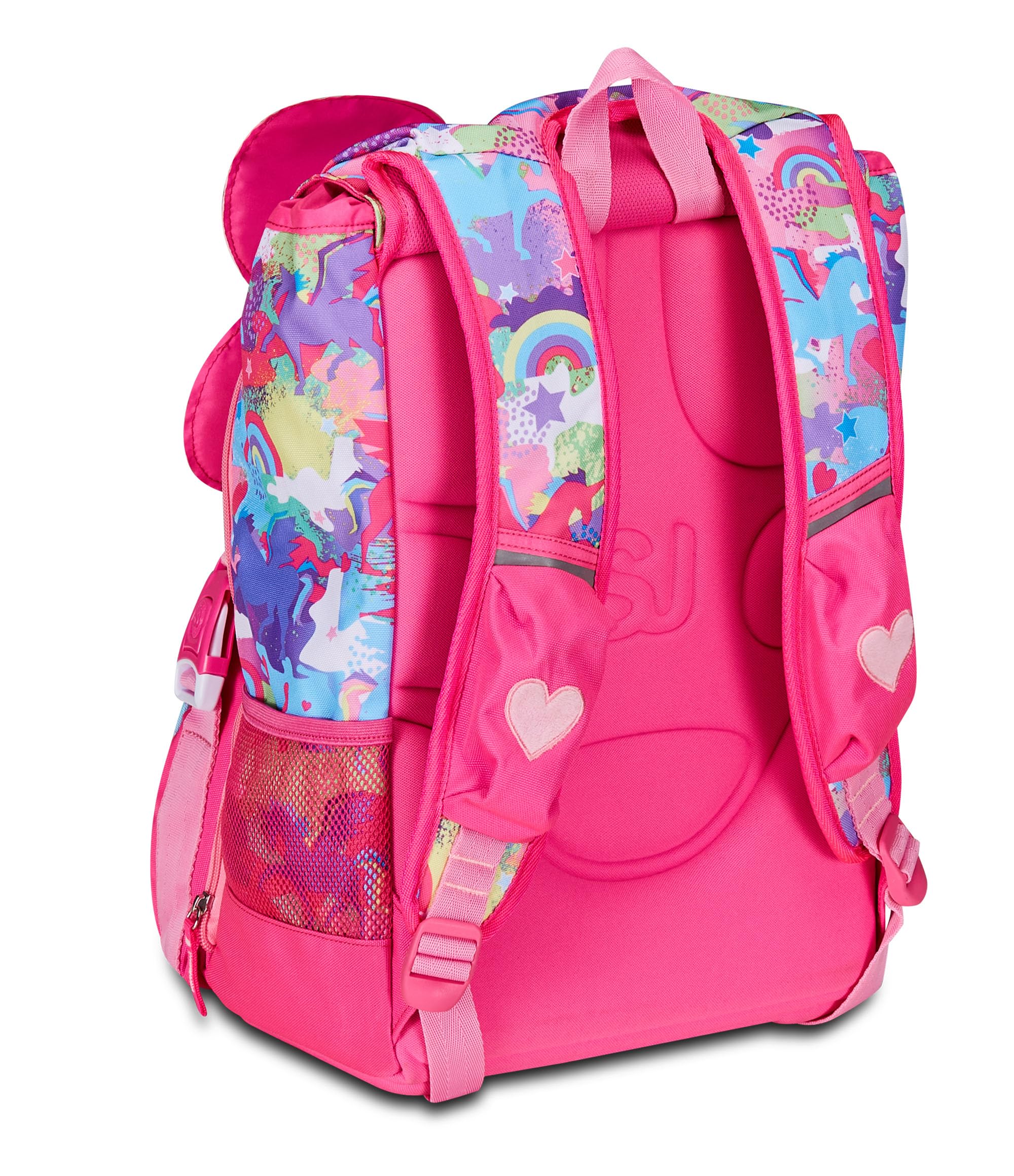 Seven SJ GANG STYLE JAM GANG Zaino Scuola Estensibile, Rosa, Unibraid, Zaino Doppio Scomparto Estensibile Tramite Zip Laterali, Tasca Porta Borraccia, Scuole Elementari e Medie, Bambina Ragazza