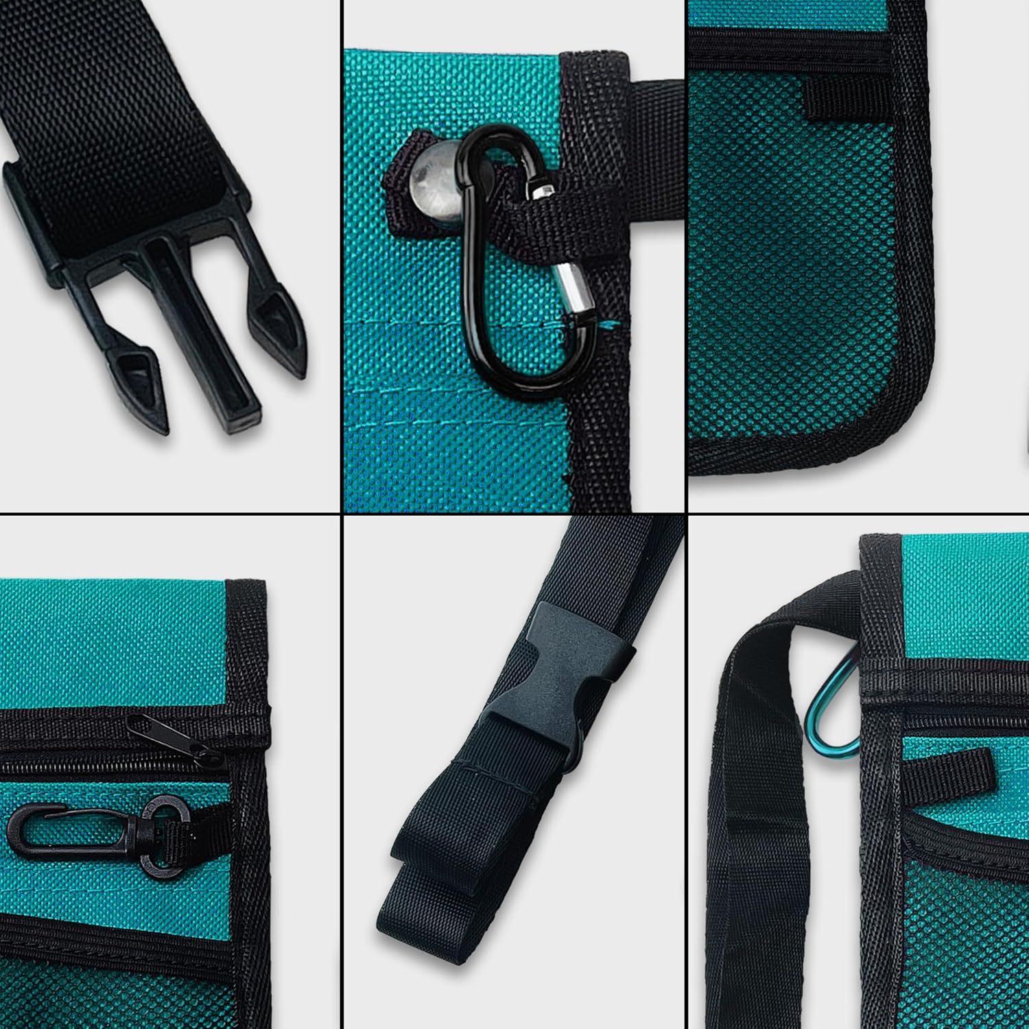 ASA Techmed Nurse Fanny Pack – Medical Waist Pouch with Pockets & Tape Holder for Stethoscope & Supplies – Nurse Belt Perfect for Nurses, CNAs & RNs - (Turquoise)