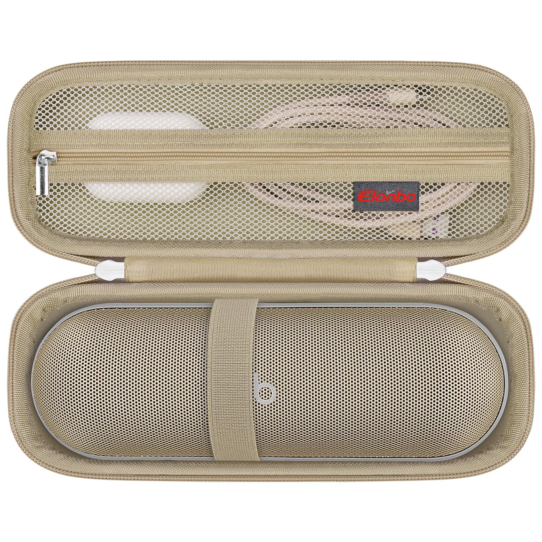 Elonbo Carrying Case ​for Beats Pill - Portable Bluetooth Speaker, Beats Pill Waterproof Bluetooth Speaker Hard Travel Bag Storage Cover Holder, Mesh