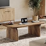 Tribesigns Rectangle Coffee Table, 47-Inch Wood Rectangular Living Room Table, Farmhouse Accent Center Low Cocktail Tea Table with Sturdy Base & Rounded Corners, Easy Assembly (Rustic Brown) | Farmhouse