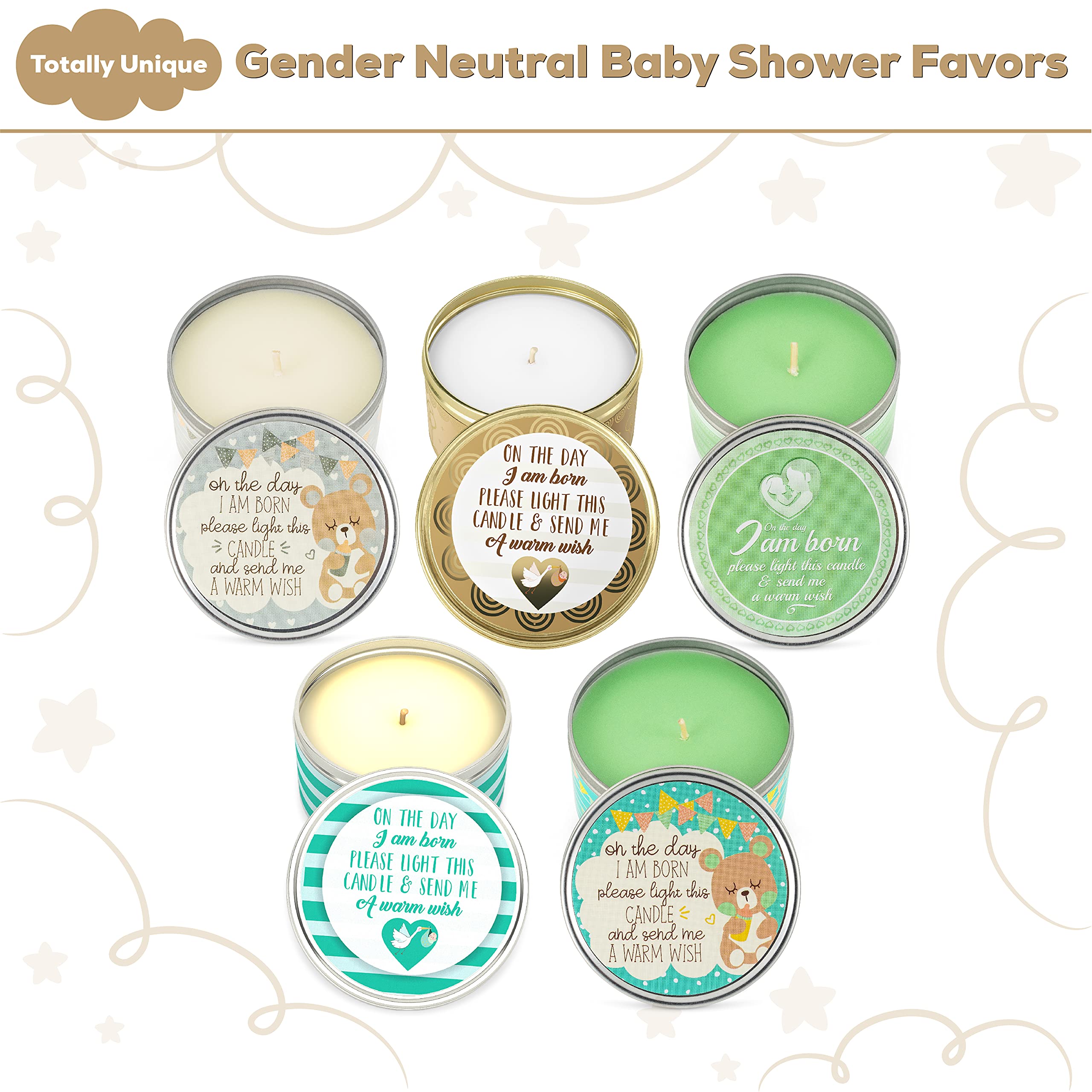 Totally Unique Baby Shower Party Favors (9 Pack) Gender Reveal Party
