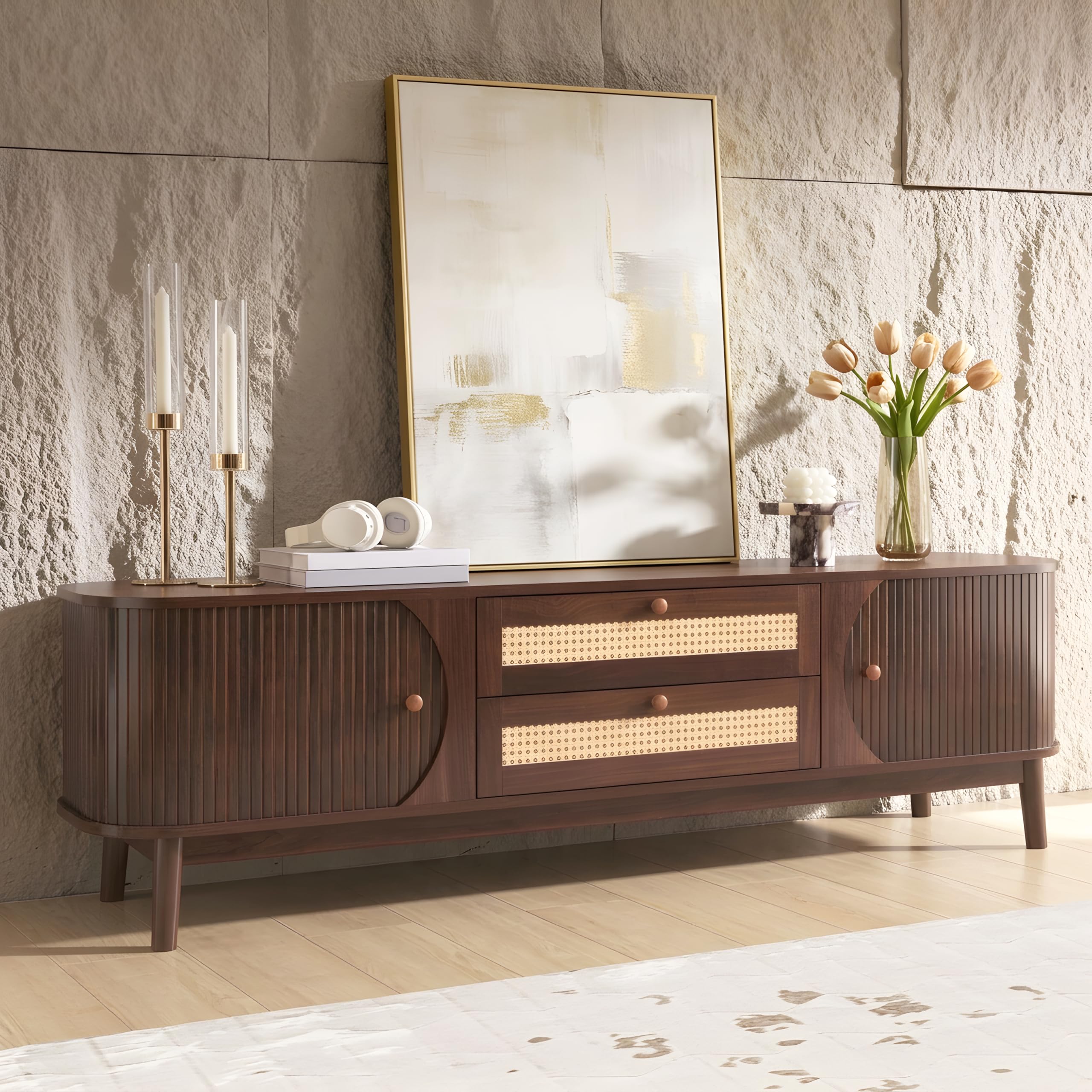 vamir ラック | Morena Console Amazon.com: Merax Modern Fluted TV Stand for 75