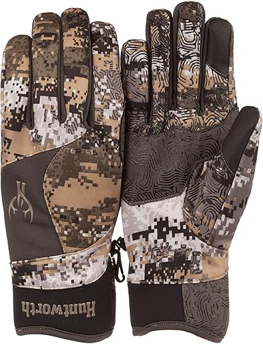 Huntworth Guantes de caza con forro de piel sintética para hombre