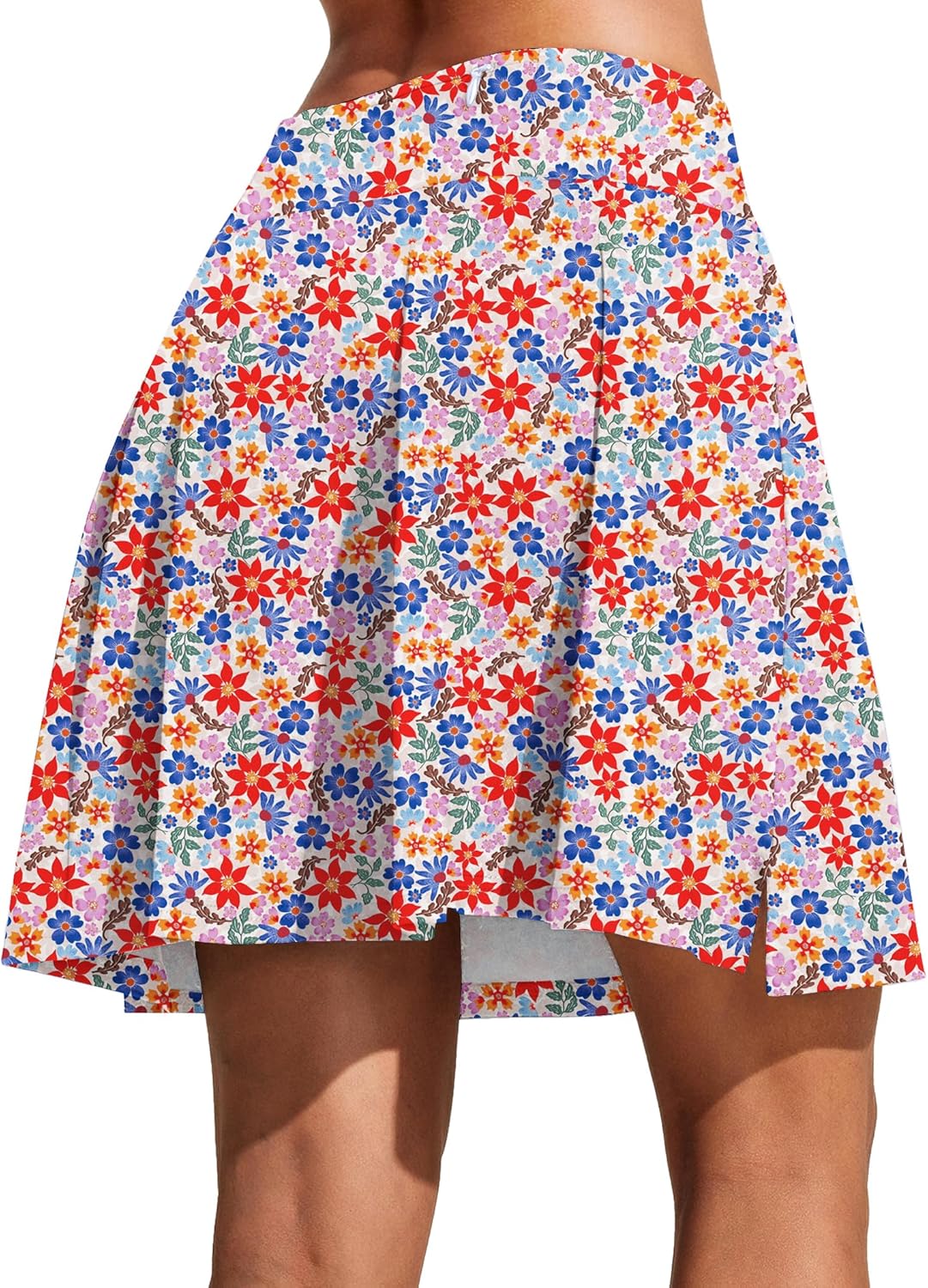 COOrun 18" Skorts for Women High Waist Golf Skirt Pleated Athletic Tennis Skorts with 4 Pockets Shorts Casual Modest Skirts