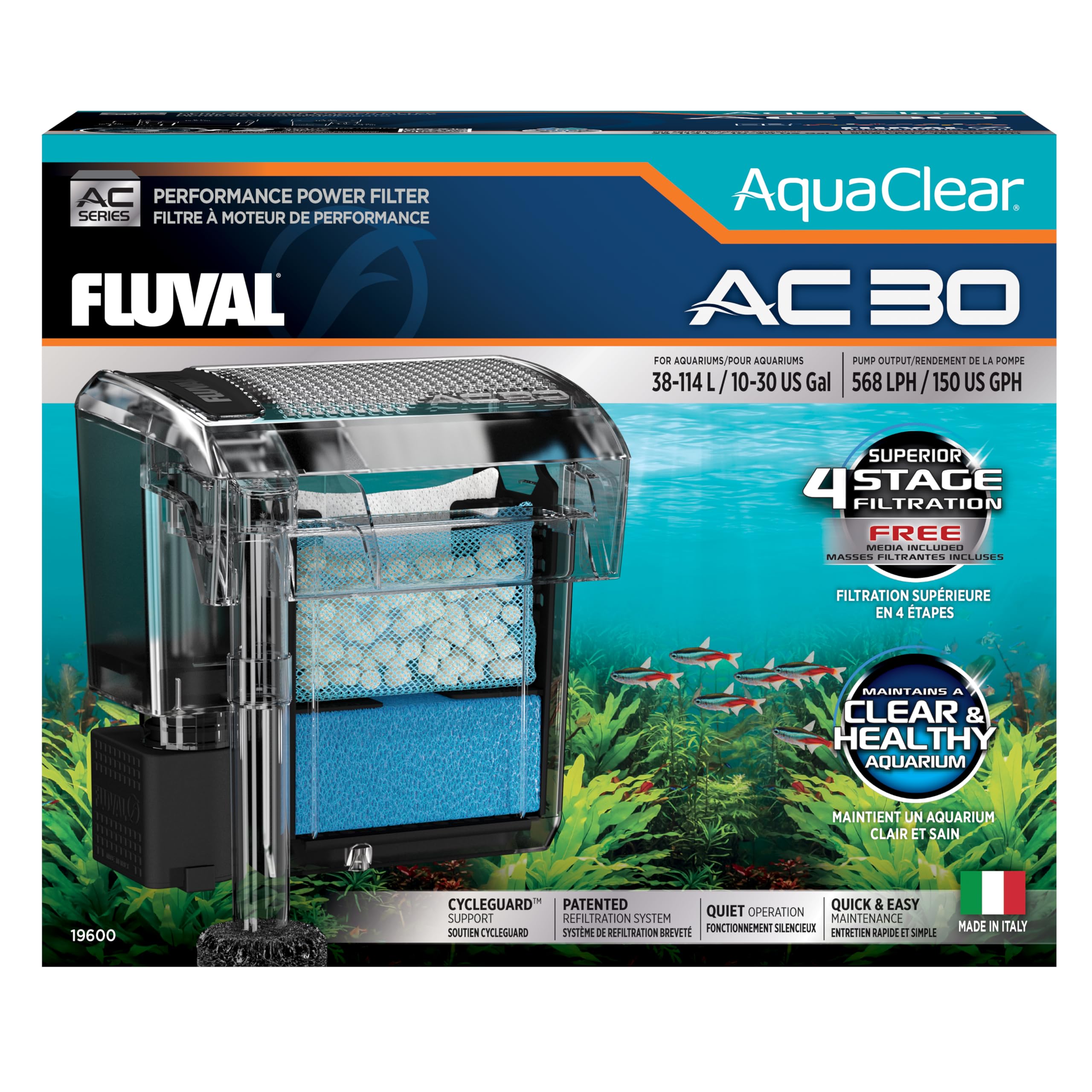 AC30 Power Filter, 10-30 US Gal / 38-114 L - Fluval USA (fluvalaquatics.com)