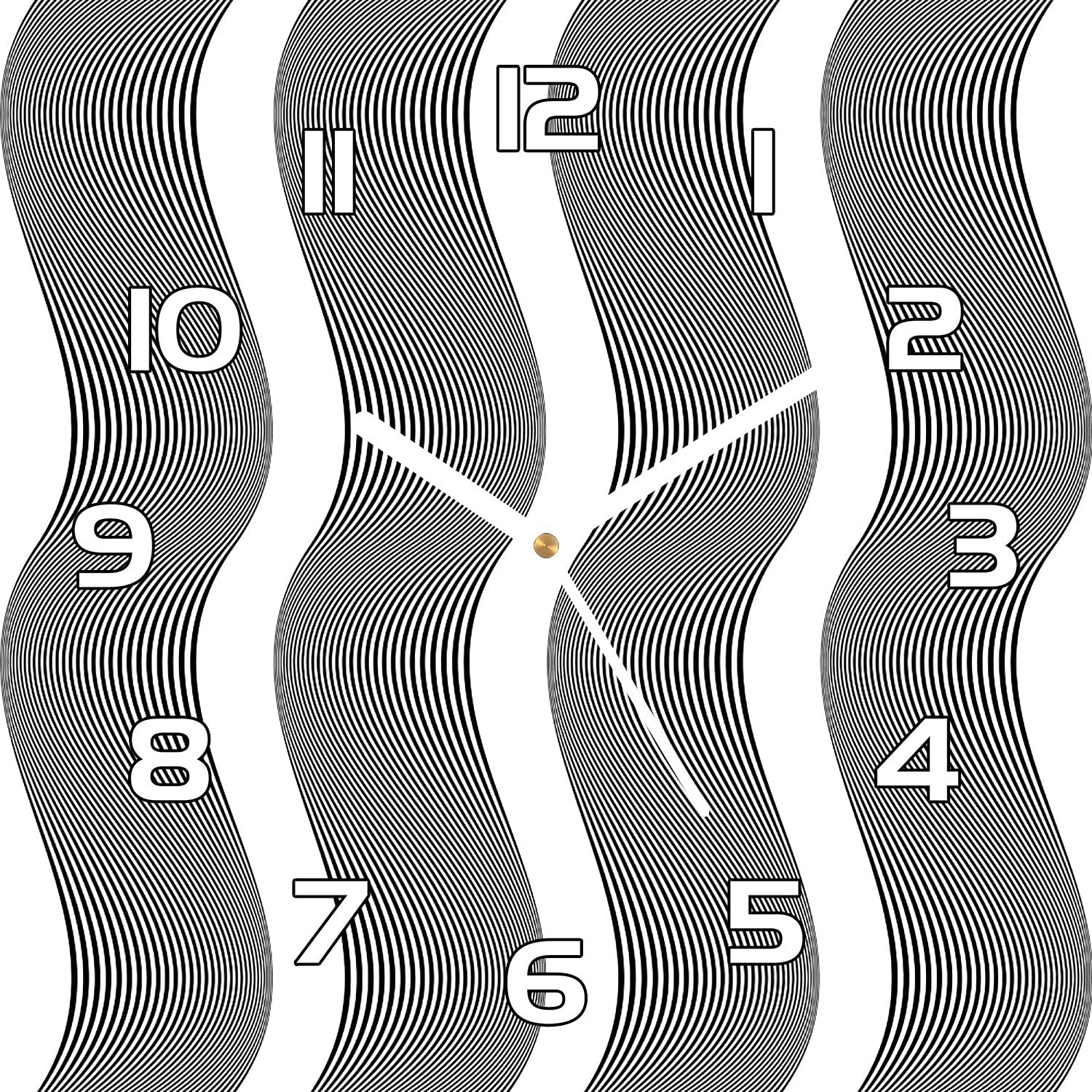Horloge en verre sécurité Coloray de 30x30 cm avec impression haute définition