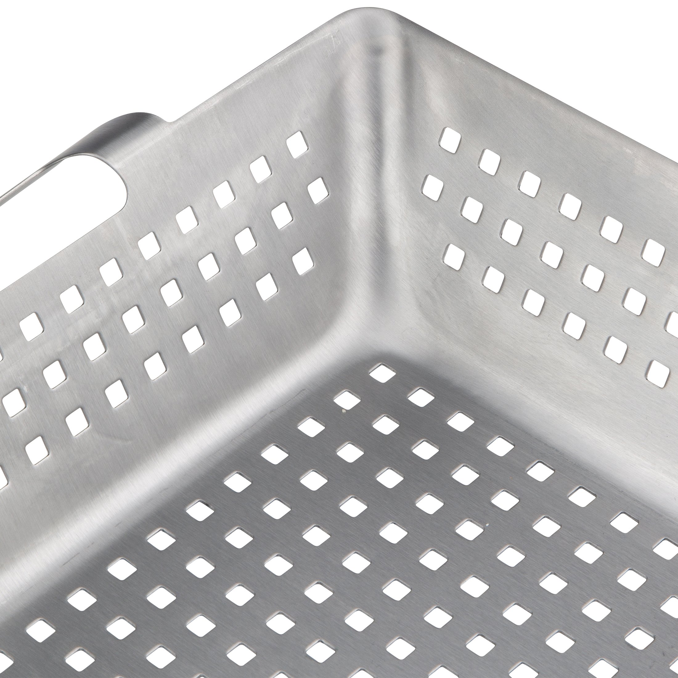 Bruzzzler Stainless Steel Grill Basket, for Barbecue and Oven Stainless Steel Basket, Barbecue Basket, Evenly Browned Meat - Image 3