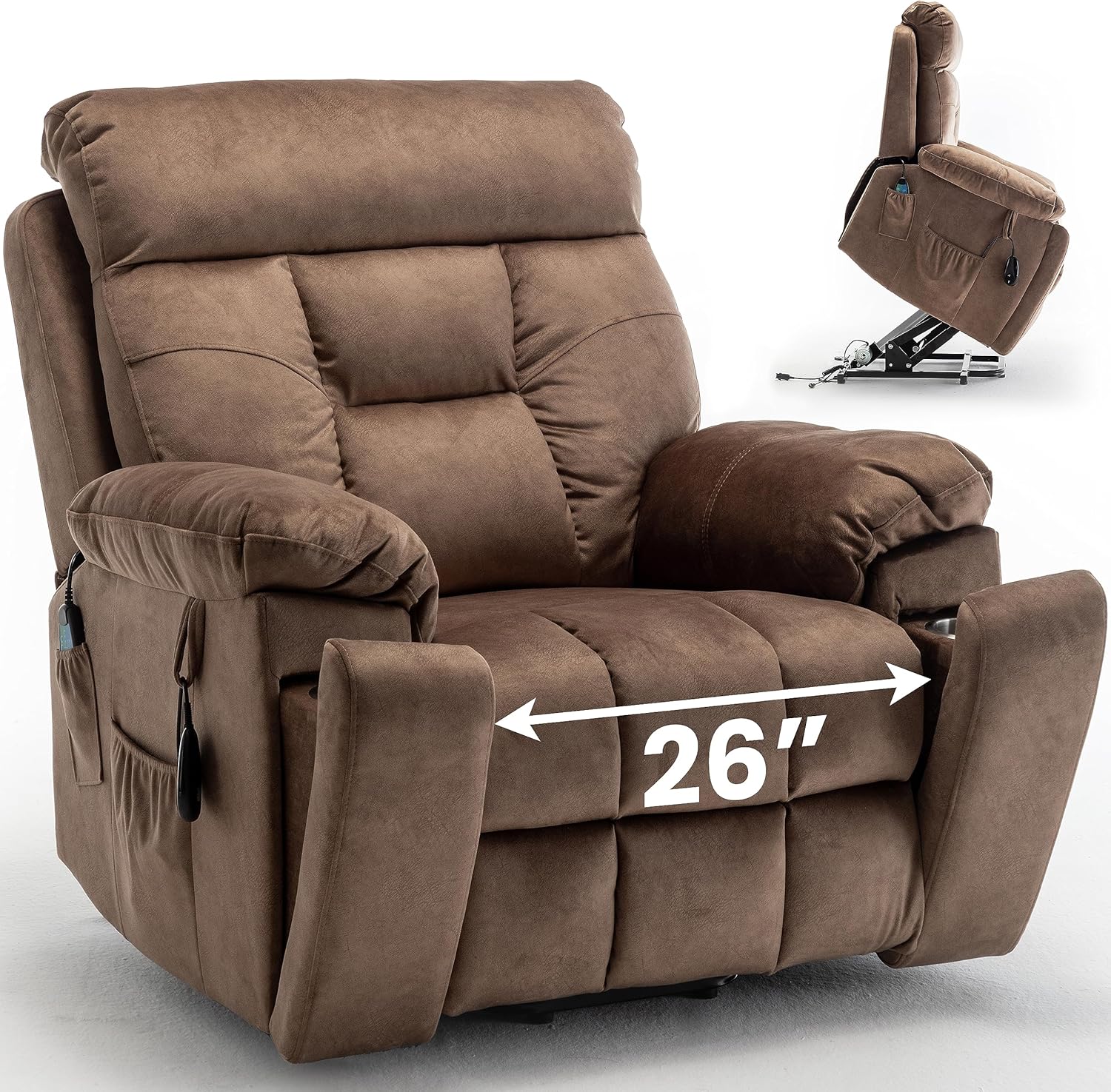 Cobplns 26in Extra Wide Recliner Chair&Big and Tall