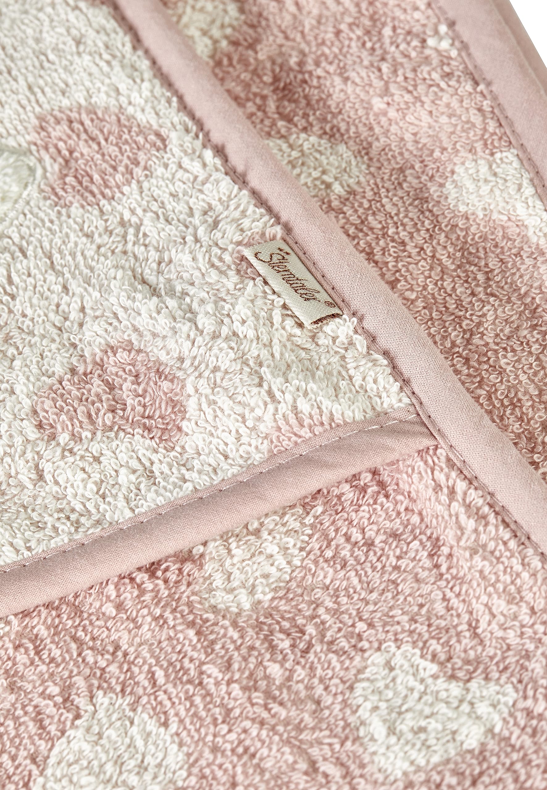 Asciugamano da bagno con cappuccio, 100 x 100 cm, asino Emmi Girl Cuori flora rosa