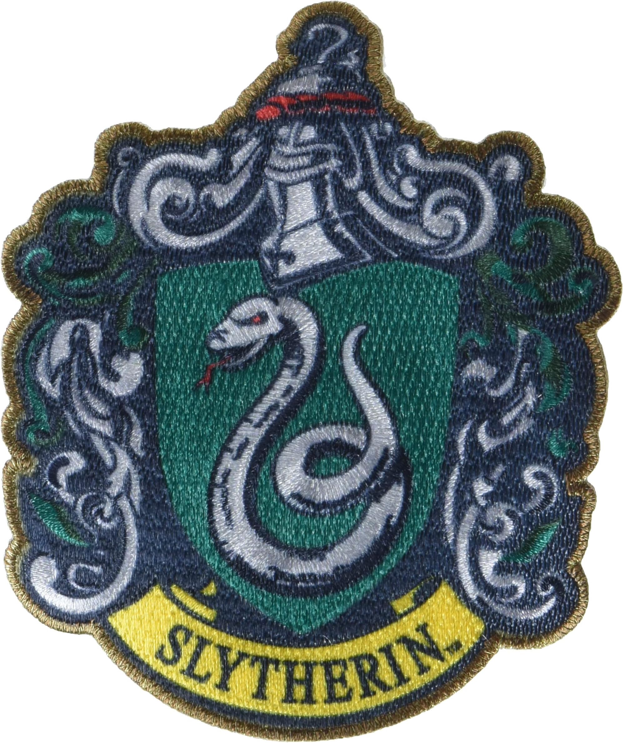 Simplicity Harry Potter Slytherin Iron On Applique Patch for Clothes, Backpacks, and Accessories, 3.5" W x 4.125" L, Multicolor
