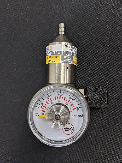 Ideal Calibrations MSA Compatible 0.25lpm Nickel Brass Fixed Flow