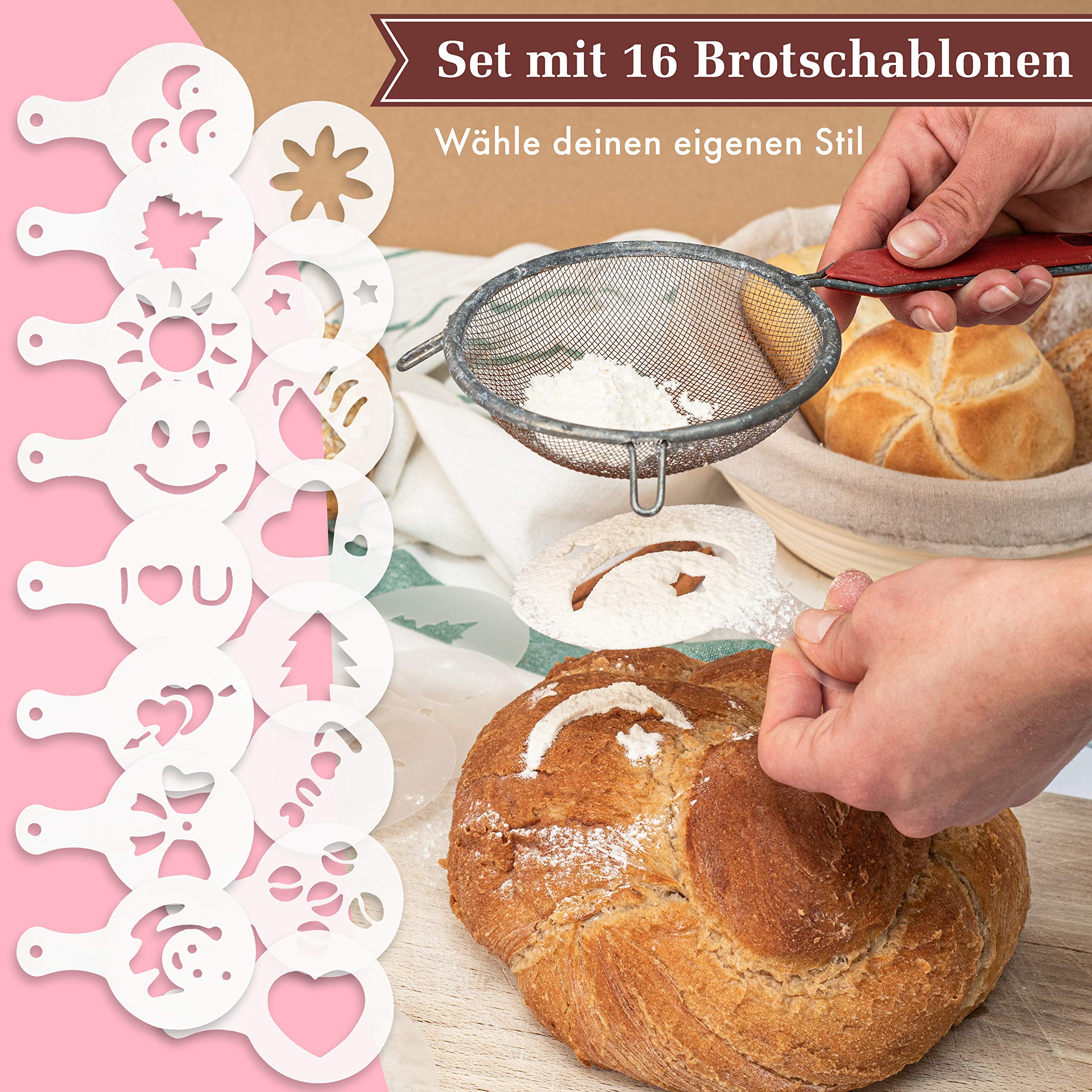 Brotback-Set Mit Gärkörbchen & Zubehör – 7-teilig, Rattan & Edelstahl – Perfekt Für Brot-Back-Anfänger