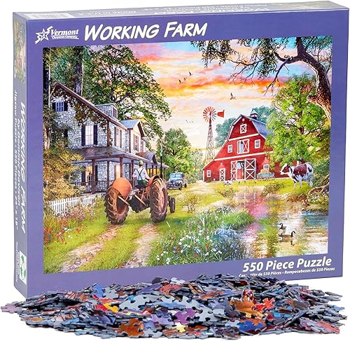 Miniatura 3 de Vermont Christmas Company Working Farm - Rompecabezas de 550 piezas