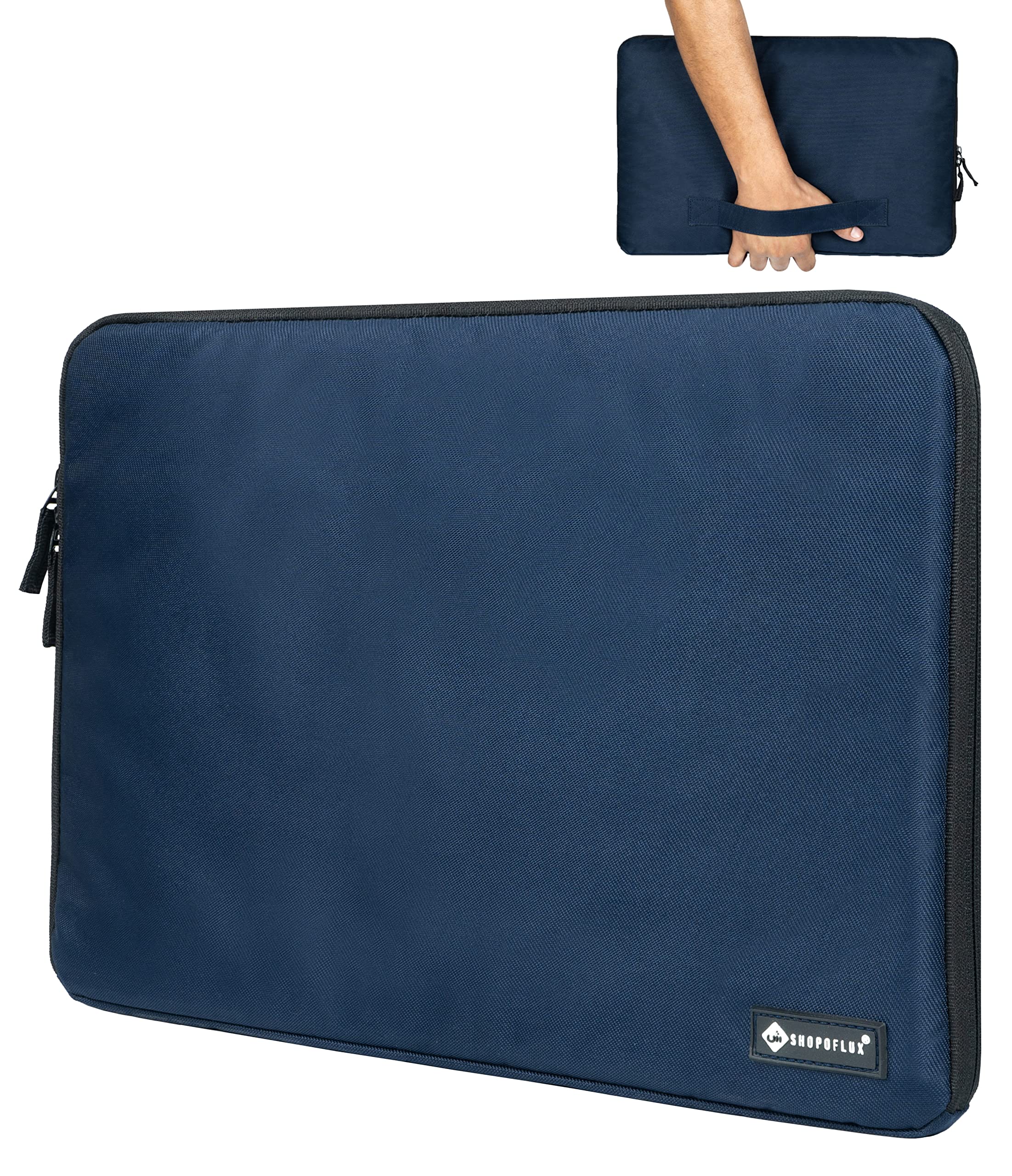 Shopoflux Laptop Sleeve Case Cover Bag Pouch for 15.6 Inch Laptop for Men and Women Waterproof with Handle (Blue, 16 X 11 X 1.2 Inch) (Blue) (B09PCX3ZSK) Amazon Price History, Amazon Price Tracker